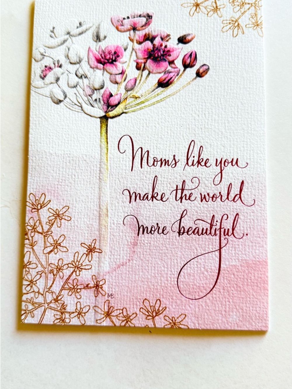 Pink Floral Mother’s Day Card. - Picture 2 of 5